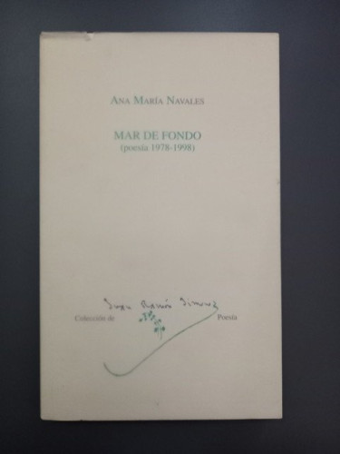 Portada del libro de Mar de fondo (poesía 1978-1998)