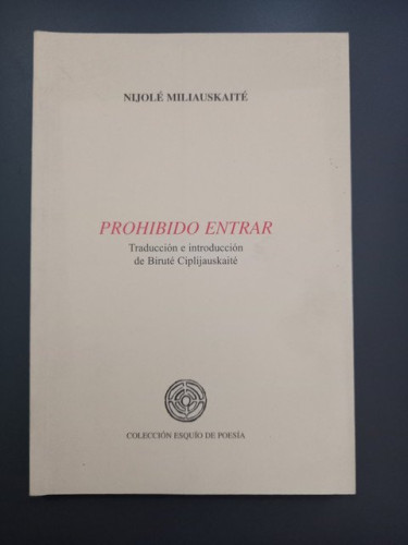 Portada del libro de Prohibido entrar