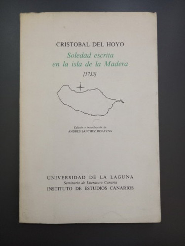 Portada del libro de Soledad escrita en la isla de la Madera