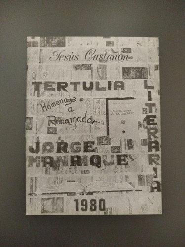 Portada del libro de (Dedicado por el autor) Tertulia literaria de Jorge Manrique- Castañón, Jesús.