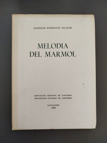 Portada del libro de Melodía de mármol